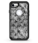 Black and White Watercolor Hearts - iPhone 7 or 8 OtterBox Case & Skin Kits