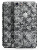 Black and White Watercolor Hearts - Skin-kit for the iPhone 8 or 8 Plus