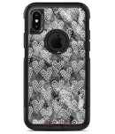 Black and White Watercolor Hearts - iPhone X OtterBox Case & Skin Kits