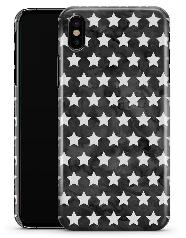 Black and White Watercolor Stars - iPhone X Clipit Case