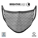 Black and White Watercolor Triangle Pattern - Made in USA Mouth Cover Unisex Anti-Dust Cotton Blend Reusable & Washable Face Mask with Adjustable Sizing for Adult or Child