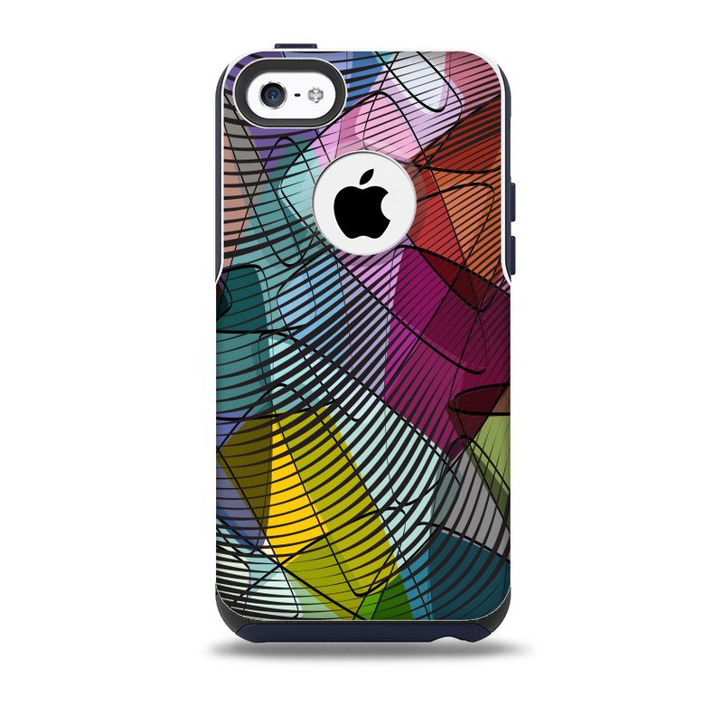 Black and White Wavy Surface Skin for the iPhone 5c OtterBox Commuter Case