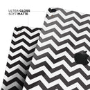 Black and White Zigzag Chevron Pattern - Full Body Skin Decal for the Apple iPad Pro 12.9", 11", 10.5", 9.7", Air or Mini (All Models Available)