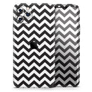 Black and White Zigzag Chevron Pattern  - Protective Skin Wrap & Decal – Compatible with iPhone SE to iPhone 17 Pro Max (All Models)
