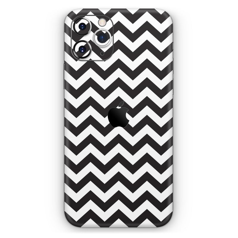 Black and White Zigzag Chevron Pattern  - Protective Skin Wrap & Decal – Compatible with iPhone SE to iPhone 17 Pro Max (All Models)