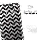 Black and White Zigzag Chevron Pattern  - Protective Skin Wrap & Decal – Compatible with iPhone SE to iPhone 17 Pro Max (All Models)