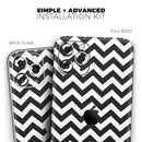 Black and White Zigzag Chevron Pattern  - Protective Skin Wrap & Decal – Compatible with iPhone SE to iPhone 17 Pro Max (All Models)