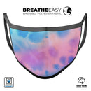 Blots 642 Absorbed Watercolor Texture - Made in USA Mouth Cover Unisex Anti-Dust Cotton Blend Reusable & Washable Face Mask with Adjustable Sizing for Adult or Child