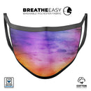 Blotted 6482 Absorbed Watercolor Texture - Made in USA Mouth Cover Unisex Anti-Dust Cotton Blend Reusable & Washable Face Mask with Adjustable Sizing for Adult or Child