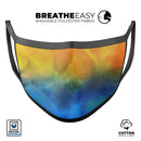 Blotted 64 Absorbed Watercolor Texture - Made in USA Mouth Cover Unisex Anti-Dust Cotton Blend Reusable & Washable Face Mask with Adjustable Sizing for Adult or Child