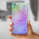 Blotted 6752 Absorbed Watercolor Texture iPhone 6/6s or 6/6s Plus 2-Piece Hybrid INK-Fuzed Case