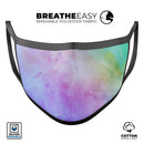 Blotted 6752 Absorbed Watercolor Texture - Made in USA Mouth Cover Unisex Anti-Dust Cotton Blend Reusable & Washable Face Mask with Adjustable Sizing for Adult or Child