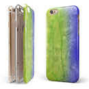 Blotted Blue 73 Absorbed Watercolor Texture iPhone 6/6s or 6/6s Plus 2-Piece Hybrid INK-Fuzed Case