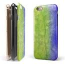 Blotted Blue 73 Absorbed Watercolor Texture iPhone 6/6s or 6/6s Plus 2-Piece Hybrid INK-Fuzed Case