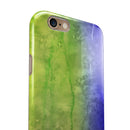 Blotted Blue 73 Absorbed Watercolor Texture iPhone 6/6s or 6/6s Plus 2-Piece Hybrid INK-Fuzed Case