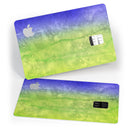 Blotted Blue 73 Absorbed Watercolor Texture - Premium Protective Decal Skin-Kit for the Apple Credit Card