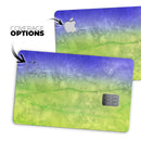 Blotted Blue 73 Absorbed Watercolor Texture - Premium Protective Decal Skin-Kit for the Apple Credit Card