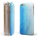 Blotted Blues Absorbed Watercolor Texture iPhone 6/6s or 6/6s Plus 2-Piece Hybrid INK-Fuzed Case