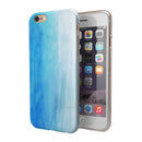 Blotted Blues Absorbed Watercolor Texture iPhone 6/6s or 6/6s Plus 2-Piece Hybrid INK-Fuzed Case