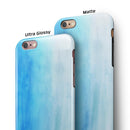 Blotted Blues Absorbed Watercolor Texture iPhone 6/6s or 6/6s Plus 2-Piece Hybrid INK-Fuzed Case