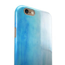 Blotted Blues Absorbed Watercolor Texture iPhone 6/6s or 6/6s Plus 2-Piece Hybrid INK-Fuzed Case