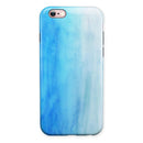 Blotted Blues Absorbed Watercolor Texture iPhone 6/6s or 6/6s Plus 2-Piece Hybrid INK-Fuzed Case