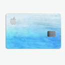 Blotted Blues Absorbed Watercolor Texture - Premium Protective Decal Skin-Kit for the Apple Credit Card