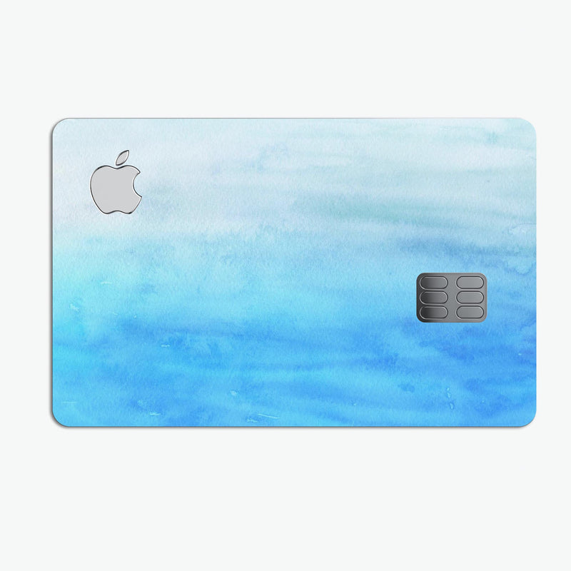 Blotted Blues Absorbed Watercolor Texture - Premium Protective Decal Skin-Kit for the Apple Credit Card