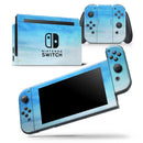 Blotted Blues Absorbed Watercolor Texture - Skin Wrap Decal for Nintendo Switch Lite Console & Dock - 3DS XL - 2DS - Pro - DSi - Wii - Joy-Con Gaming Controller