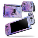 Blotted Pink and Purple Texture - Skin Wrap Decal for Nintendo Switch Lite Console & Dock - 3DS XL - 2DS - Pro - DSi - Wii - Joy-Con Gaming Controller