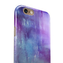 Blotted Purple 896 Absorbed Watercolor Texture iPhone 6/6s or 6/6s Plus 2-Piece Hybrid INK-Fuzed Case