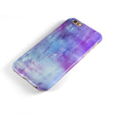 Blotted Purple 896 Absorbed Watercolor Texture iPhone 6/6s or 6/6s Plus 2-Piece Hybrid INK-Fuzed Case