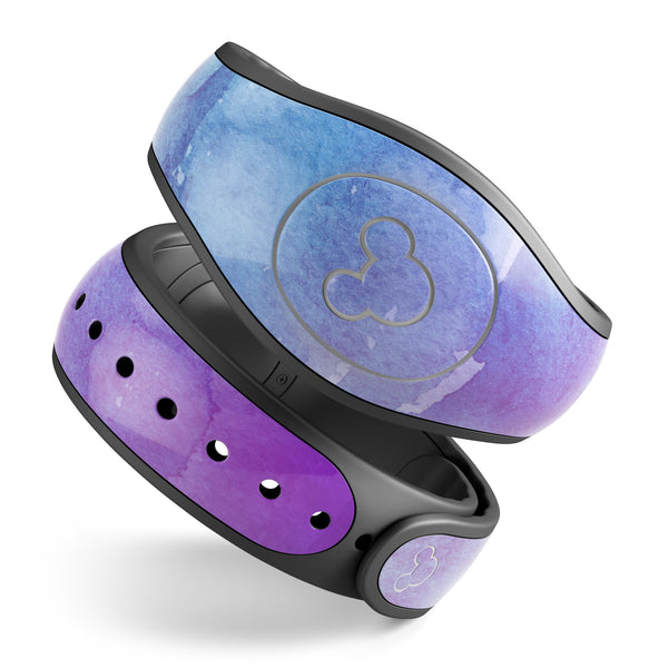 Blotted Purple 896 Absorbed Watercolor Texture - Decal Skin Wrap Kit for the Disney Magic Band