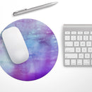 Blotted Purple 896 Absorbed Watercolor Texture// WaterProof Rubber Foam Backed Anti-Slip Mouse Pad for Home Work Office or Gaming Computer Desk
