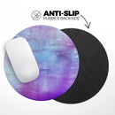 Blotted Purple 896 Absorbed Watercolor Texture// WaterProof Rubber Foam Backed Anti-Slip Mouse Pad for Home Work Office or Gaming Computer Desk