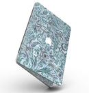 Blue-Green Damask Watercolor Pattern - MacBook Pro with Retina Display Full-Coverage Skin Kit