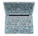 Blue-Green Damask Watercolor Pattern - MacBook Pro with Retina Display Full-Coverage Skin Kit