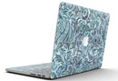 Blue-Green Damask Watercolor Pattern - MacBook Pro with Retina Display Full-Coverage Skin Kit