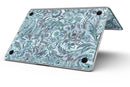 Blue-Green Damask Watercolor Pattern - MacBook Pro with Retina Display Full-Coverage Skin Kit