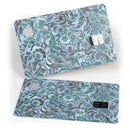 Blue-Green Damask Watercolor Pattern - Premium Protective Decal Skin-Kit for the Apple Credit Card