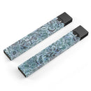 Blue-Green Damask Watercolor Pattern - Premium Decal Protective Skin-Wrap Sticker compatible with the Juul Labs vaping device
