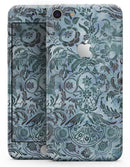 Blue-Green Damask Watercolor Pattern - Skin-kit for the iPhone 8 or 8 Plus