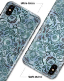 Blue-Green Damask Watercolor Pattern - iPhone X Clipit Case