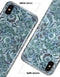 Blue-Green Damask Watercolor Pattern - iPhone X Clipit Case