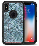 Blue-Green Damask Watercolor Pattern - iPhone X OtterBox Case & Skin Kits