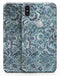 Blue-Green Damask Watercolor Pattern - iPhone X Skin-Kit