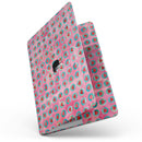 MacBook Pro without Touch Bar Skin Kit - Blue-Green_Polka_Dots_with_Hearts_Pattern_on_Pink_Watercolor-MacBook_13_Touch_V9.jpg?