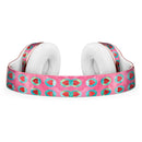 Blue-Green Polka Dots with Hearts Pattern on Pink Watercolor Full-Body Skin Kit for the Beats by Dre Solo 3 Wireless Headphones