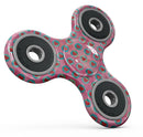Blue-Green Polka Dots with Hearts Pattern on Pink Watercolor Full-Body Fidget Spinner Skin-Kit