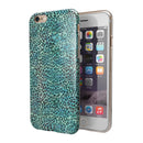 Blue-Green Watercolor Leopard Pattern iPhone 6/6s or 6/6s Plus 2-Piece Hybrid INK-Fuzed Case